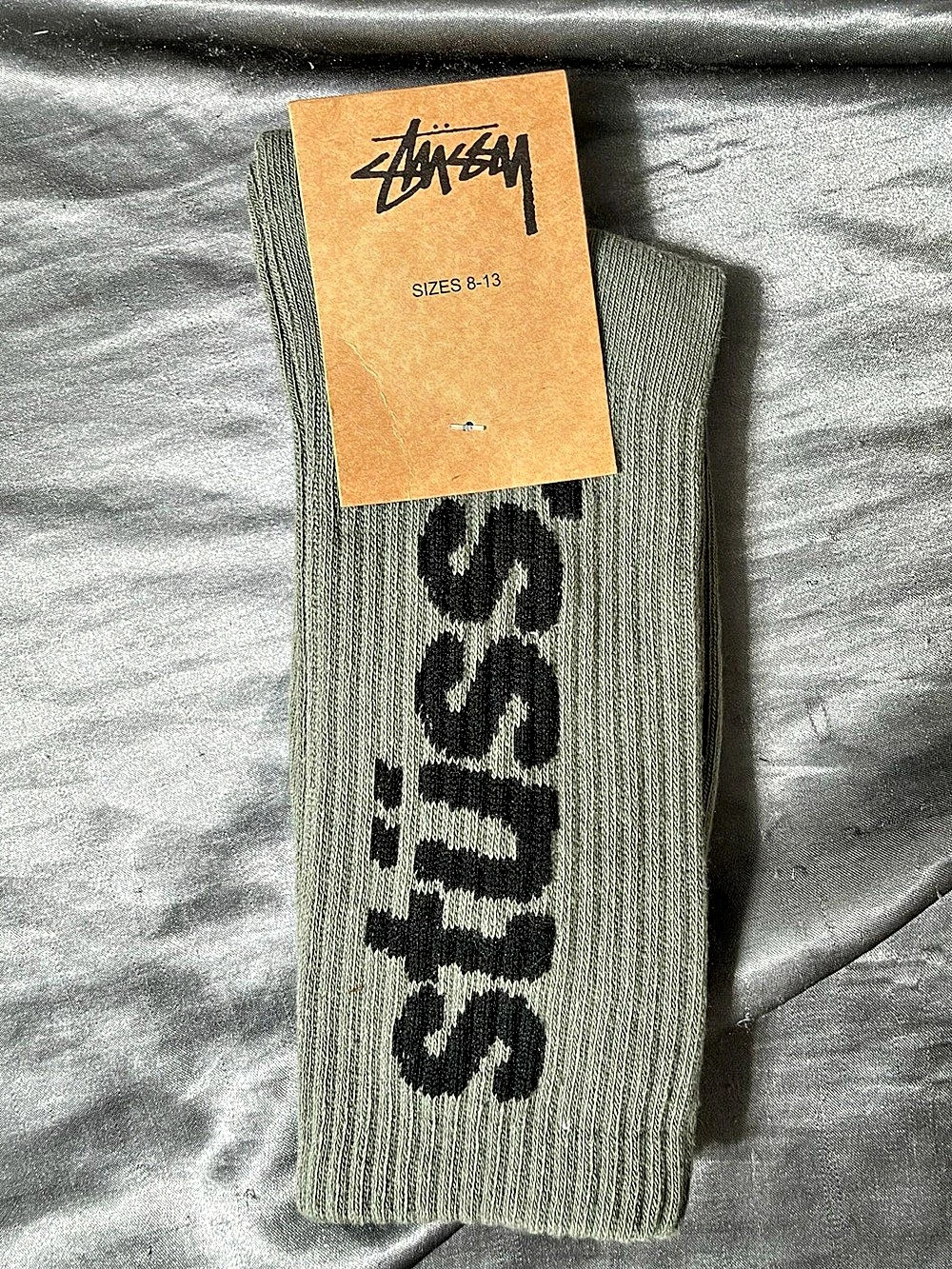 Stussy Stock Crew Socks Green 8-13